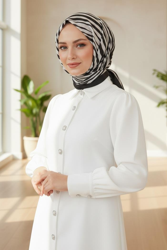 Alise Desenli Soft Eşarp 1173 - Bej