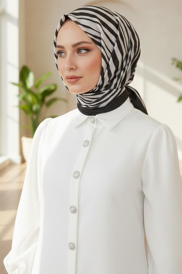 Alise Desenli Soft Eşarp 1173 - Bej