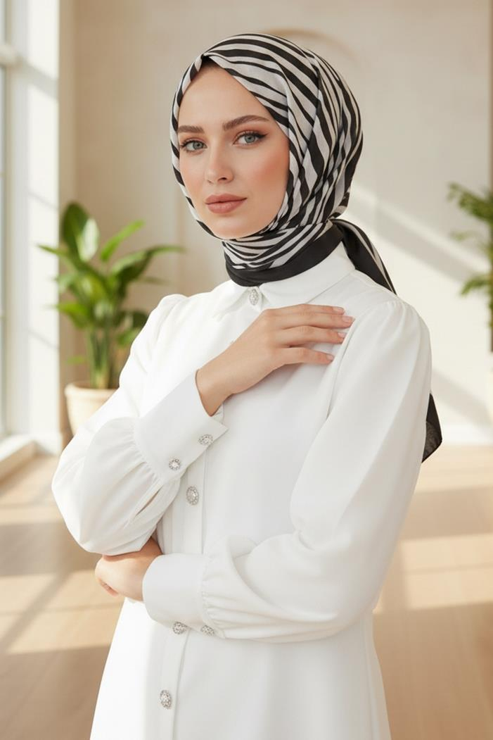 Alise Desenli Soft Eşarp 1173 - Bej