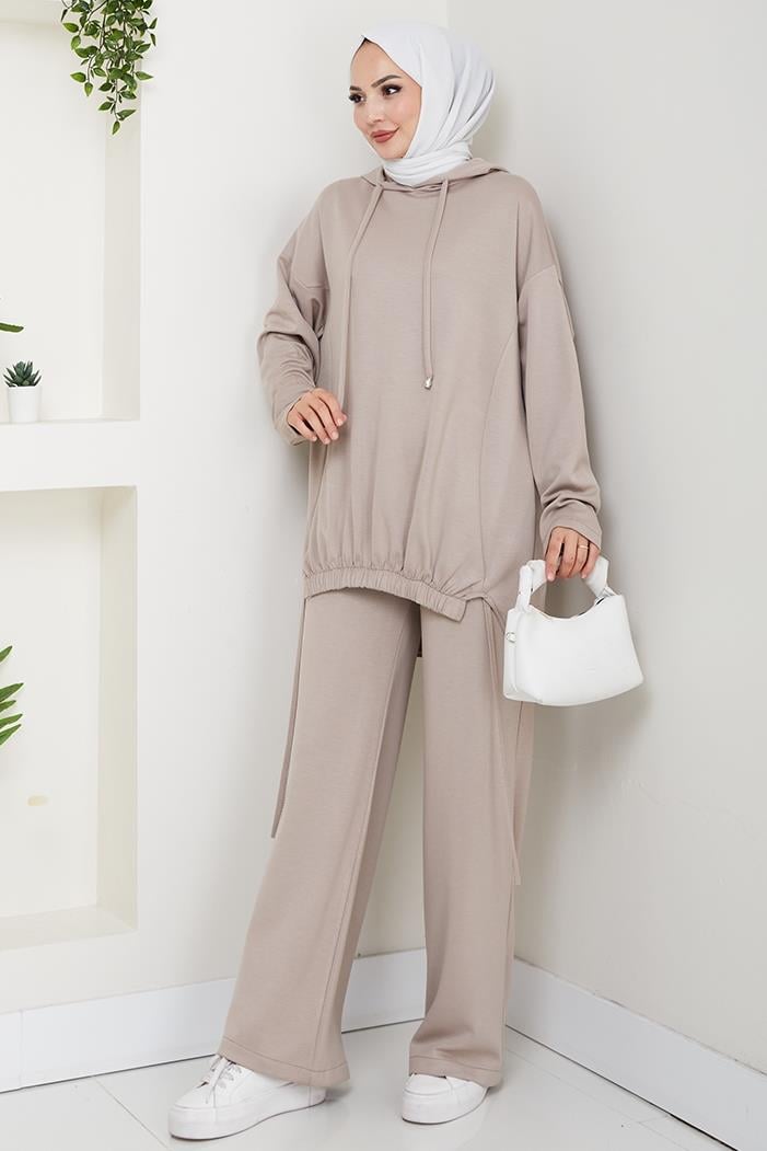 Aris Oysho Tunik Pantolon İkili Takım 1611 - Taş