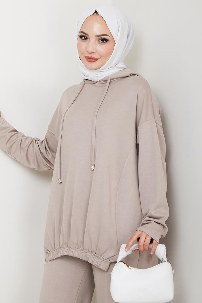 Aris Oysho Tunik Pantolon İkili Takım 1611 - Taş
