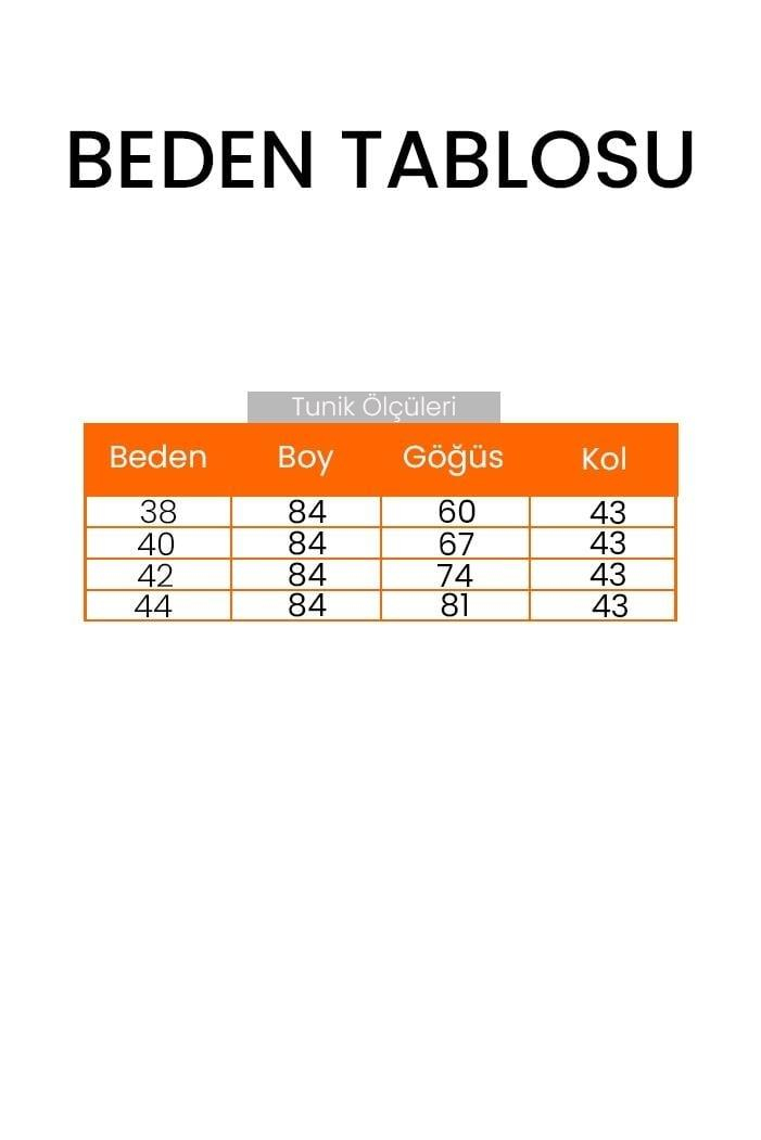 Armalı Yırtmaç Detay Tunik 1665 - Siyah