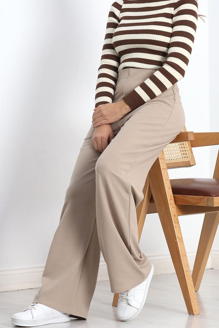 Asler Bol Paça Pantolon 1198 - Taş