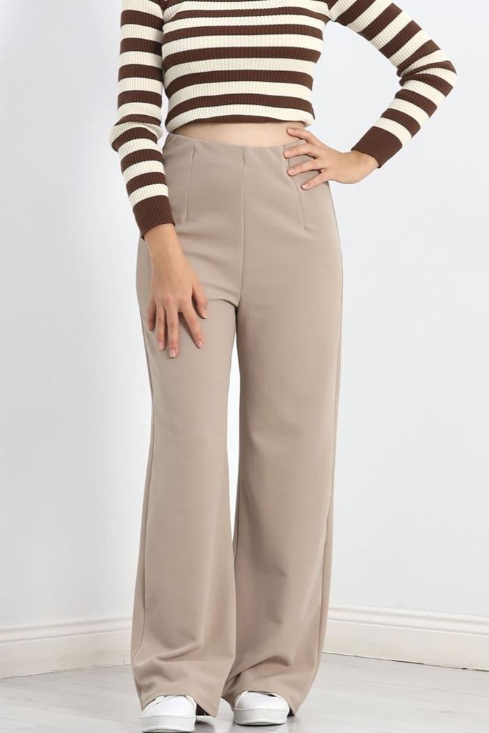 Asler Bol Paça Pantolon 1198 - Taş