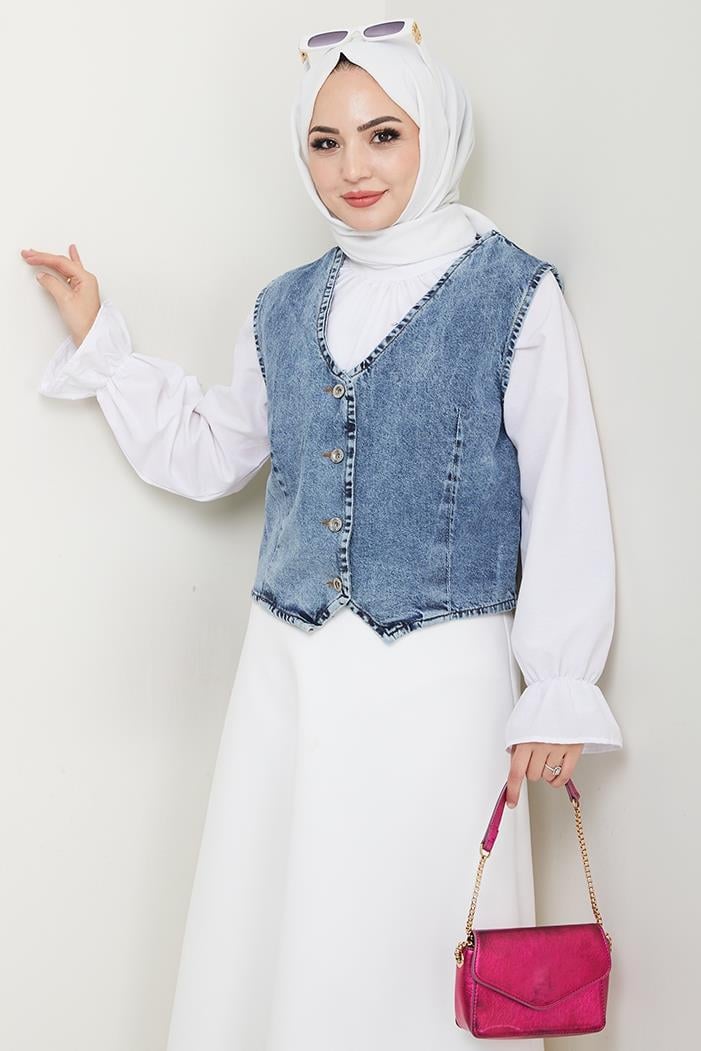 Asyel Kot Yelek 1430 - Açık Mavi