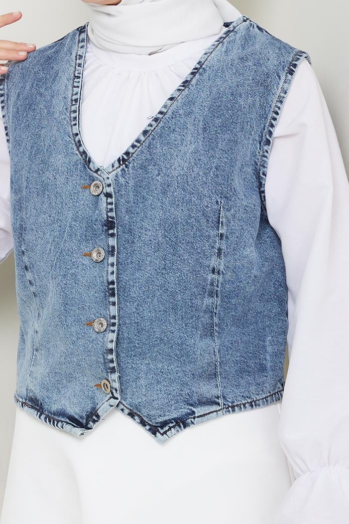 Asyel Kot Yelek 1430 - Açık Mavi