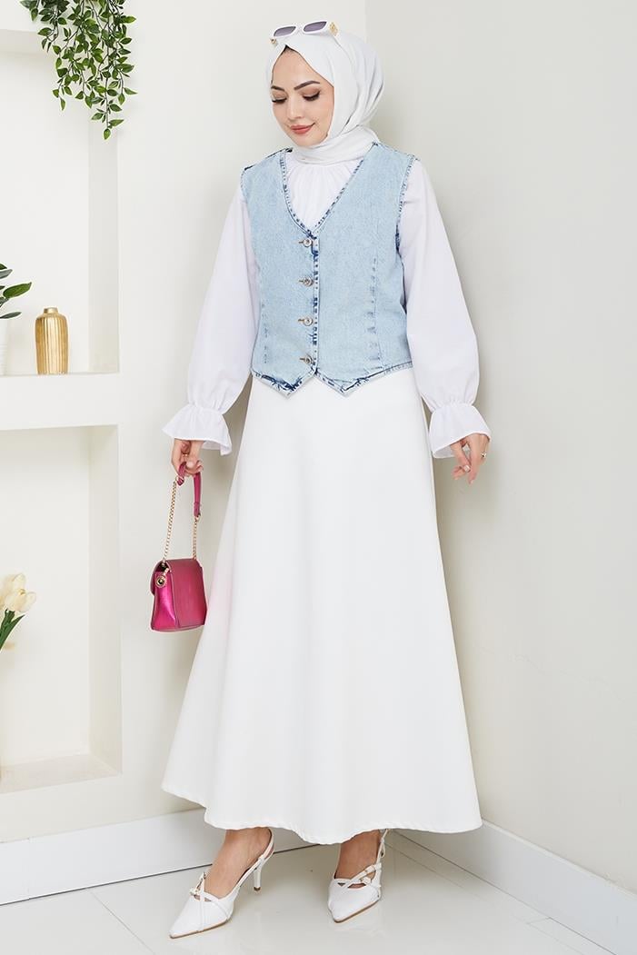 Asyel Kot Yelek 1430 - Buz Mavi