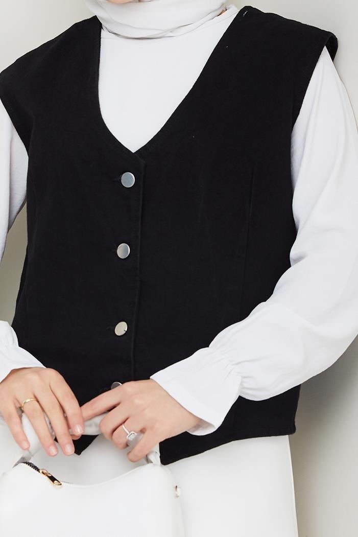 Asyel Kot Yelek 1430 - Siyah