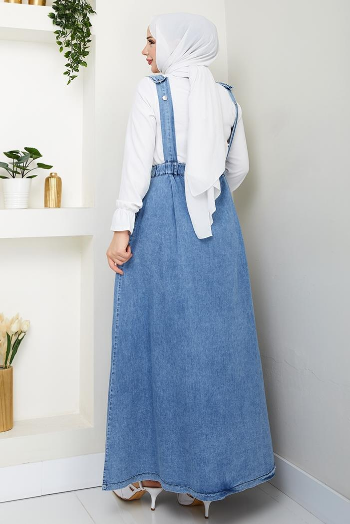 Ayzel Düğmeli Kot Jile 1533 - Koyu Mavi