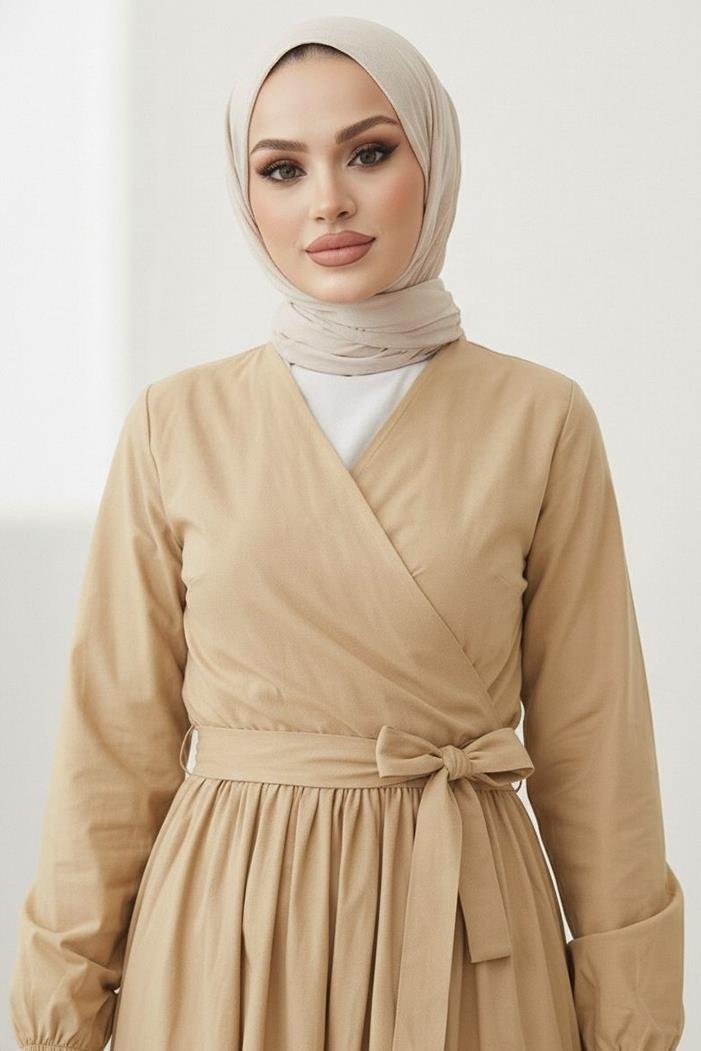 Bağlamalı Bluz Etek İkili Takım 1465 - Taş