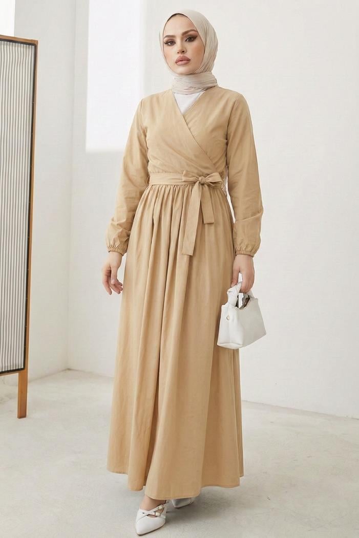 Bağlamalı Bluz Etek İkili Takım 1465 - Taş