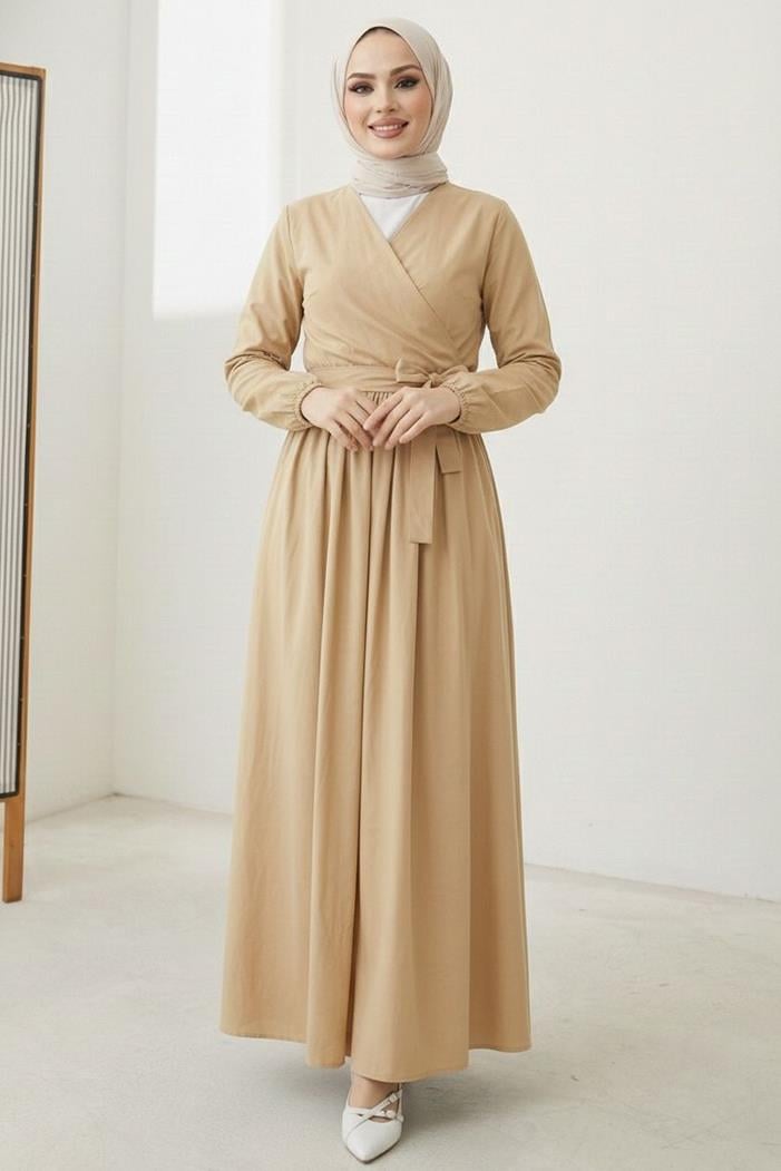 Bağlamalı Bluz Etek İkili Takım 1465 - Taş