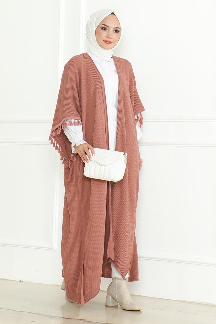 Balca Oversize Triko Panço 1195 - Gül Kurusu