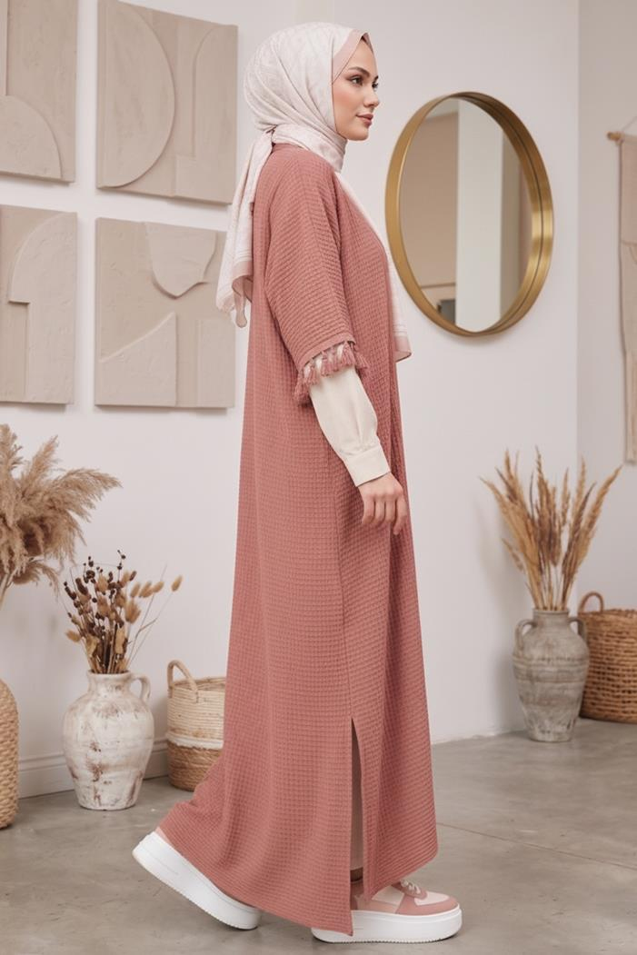Balca Oversize Triko Panço 1195 - Gül Kurusu