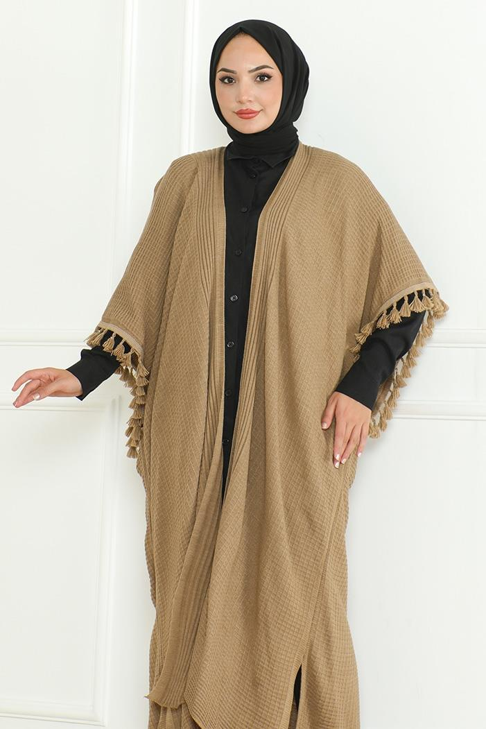 Balca Oversize Triko Panço 1195 - Vizon