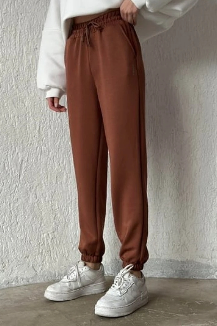 Baskılı Eşofman Altı 1429 - Acı Kahve