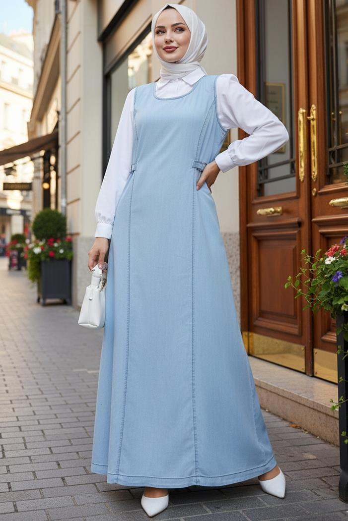 Belgin Tesettür Kot Jile 770 - Açık Mavi