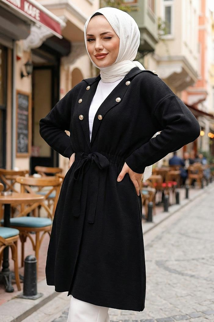 Beylem Beli Lastikli Triko Kap 1193 - Siyah