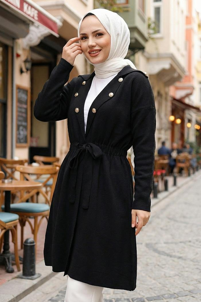 Beylem Beli Lastikli Triko Kap 1193 - Siyah