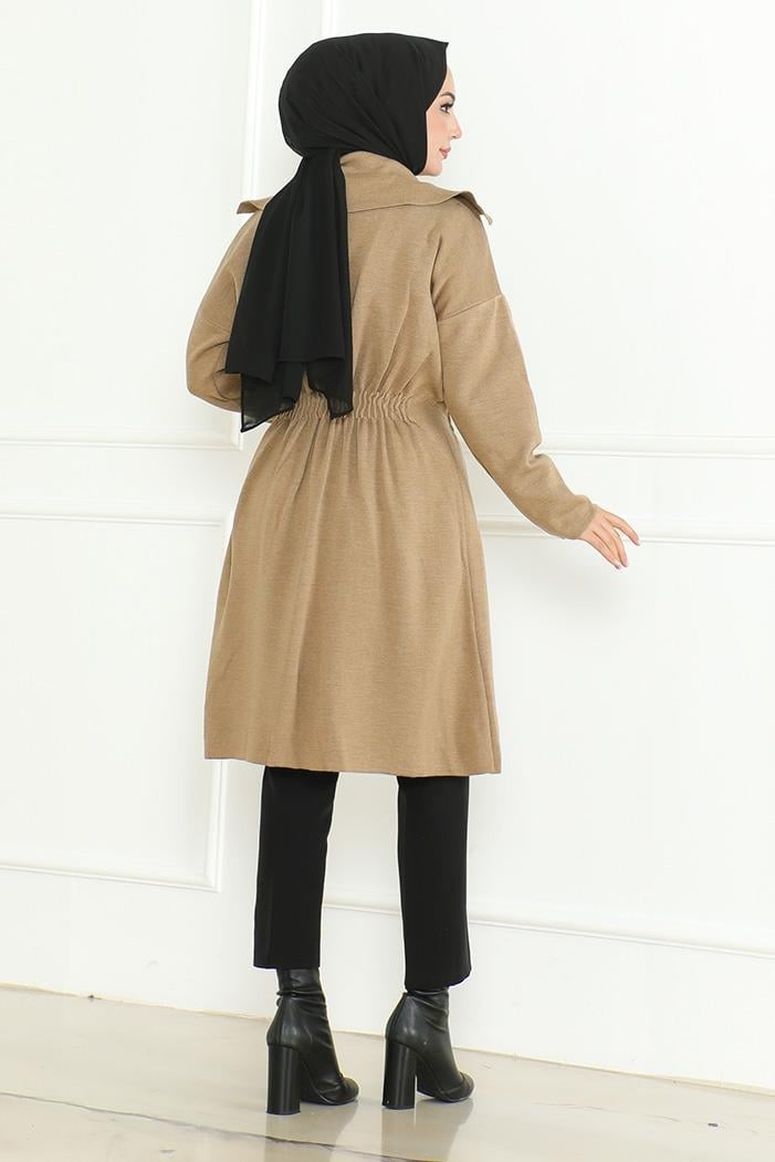 Beylem Beli Lastikli Triko Kap 1193 - Vizon