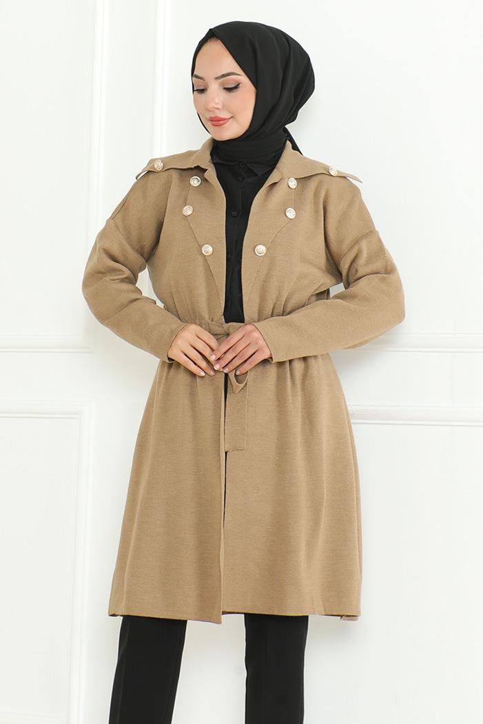 Beylem Beli Lastikli Triko Kap 1193 - Vizon