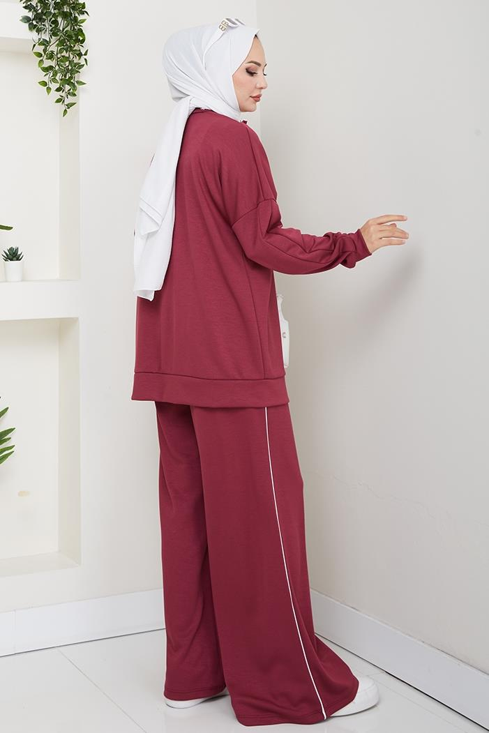 Biyeli Oysho İkili Takım 1608 - Mürdüm