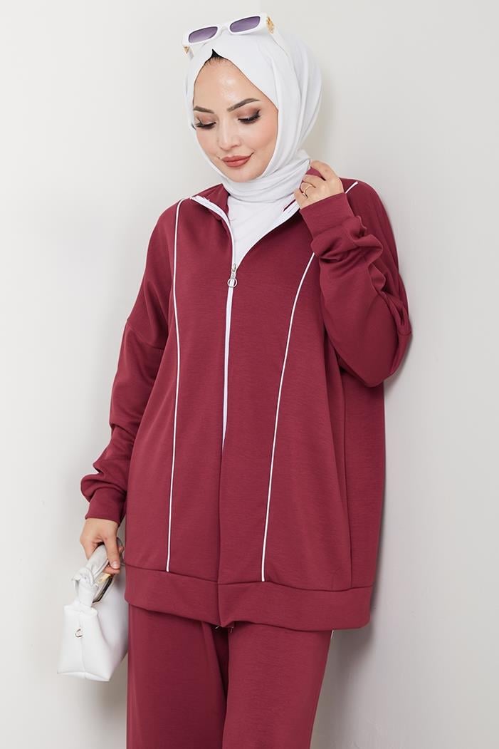 Biyeli Oysho İkili Takım 1608 - Mürdüm