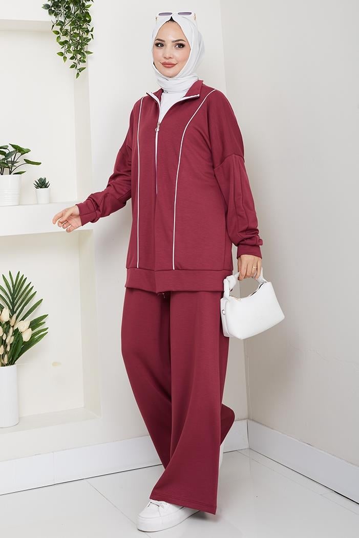 Biyeli Oysho İkili Takım 1608 - Mürdüm