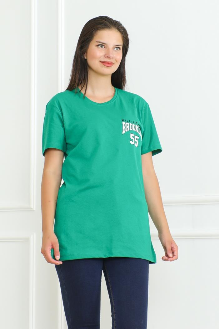 Brooklyn Baskılı Tişört 1076 - Yeşil