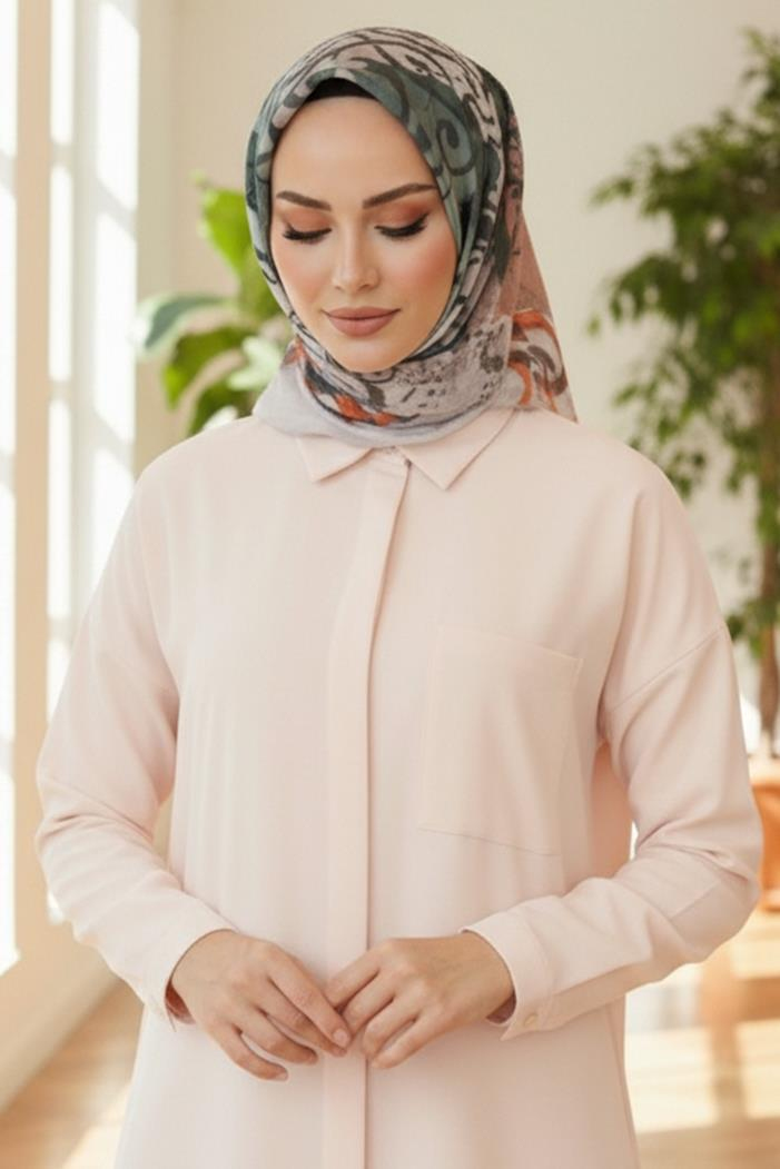 Casey Desenli Soft Eşarp 1188 - Bej