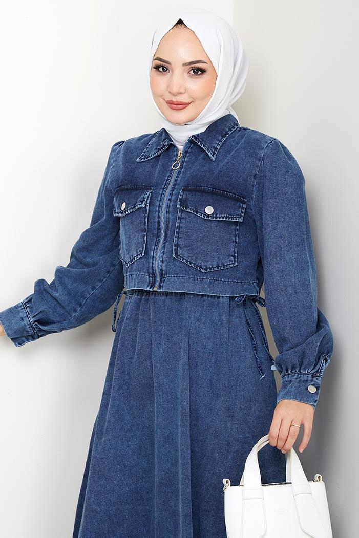 Ceket Elbise Kot İkili Takım 1642 - Mavi