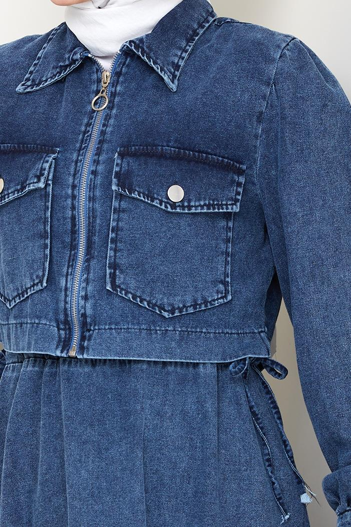 Ceket Elbise Kot İkili Takım 1642 - Mavi