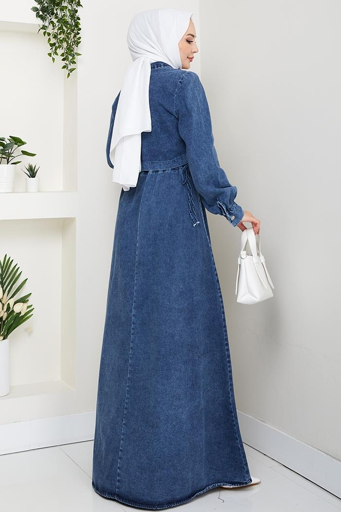 Ceket Elbise Kot İkili Takım 1642 - Mavi