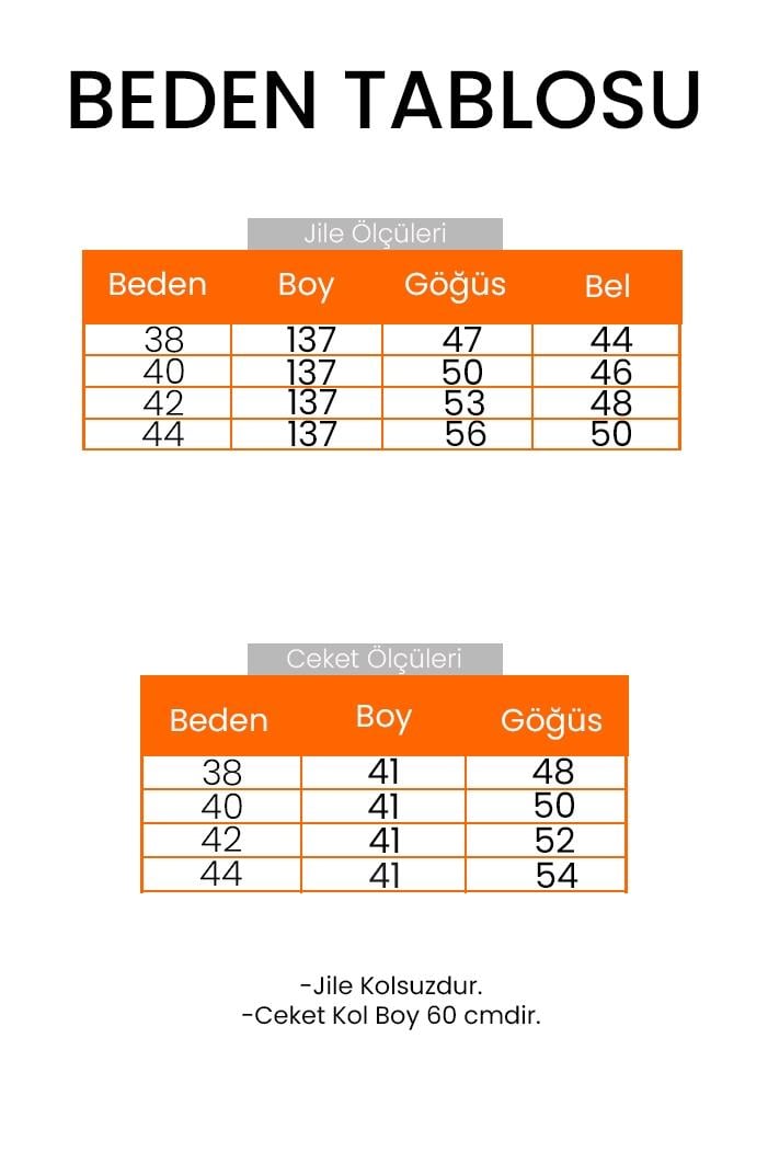 Ceket Elbise Kot İkili Takım 1642 - Mavi