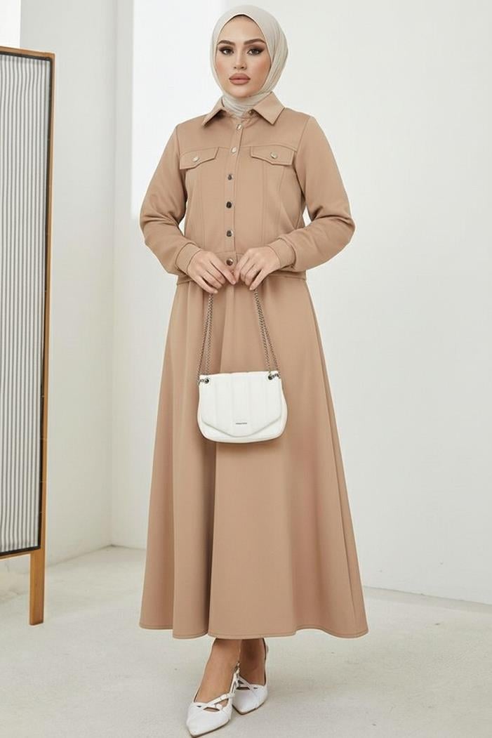 Ceket Etek Scuba İkili Takım 1614 - Taş