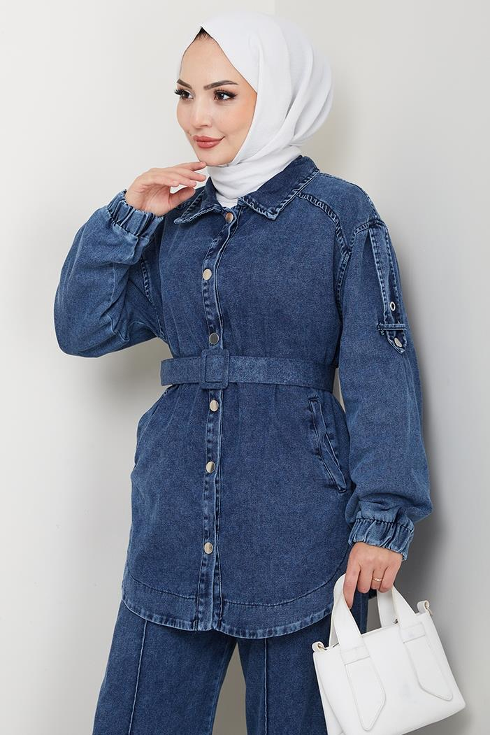 Ceket Pantolon Kot İkili Takım 1637 - Mavi