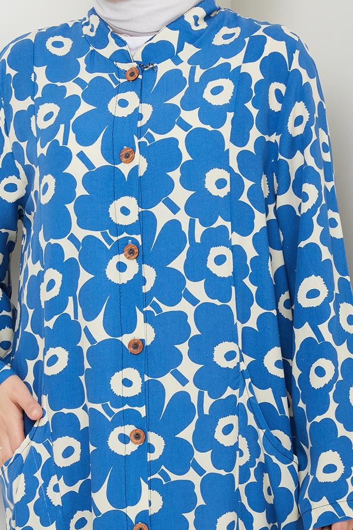 Cepli Dokuma Viskon Tunik 1505 - İndigo