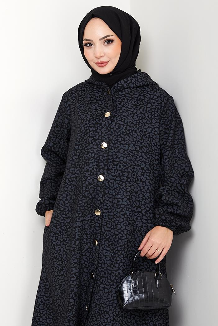 Dilra Kapüşonlu Kap 1632 - Antrasit