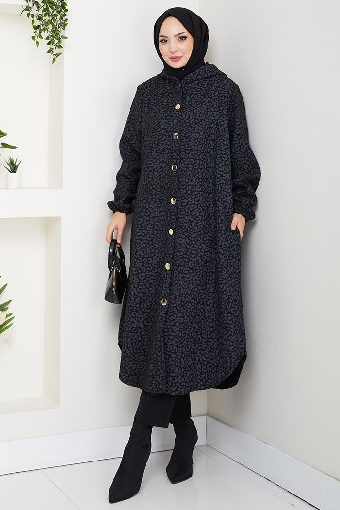 Dilra Kapüşonlu Kap 1632 - Antrasit