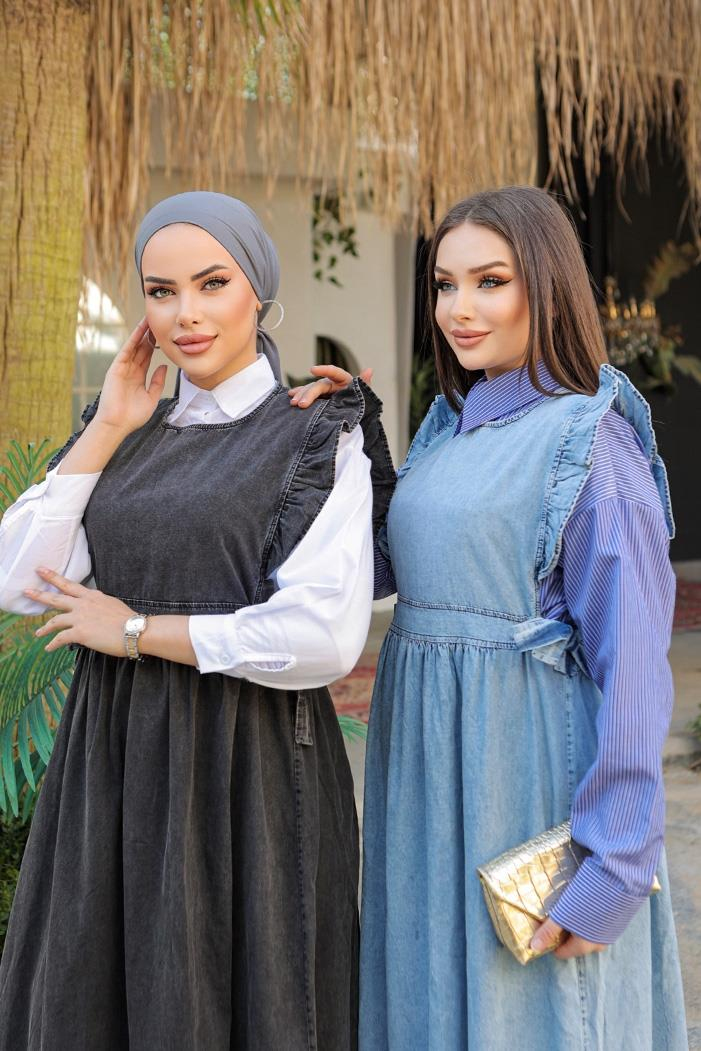 Elgin Fırfır Detaylı Kot Jile 526 - Siyah
