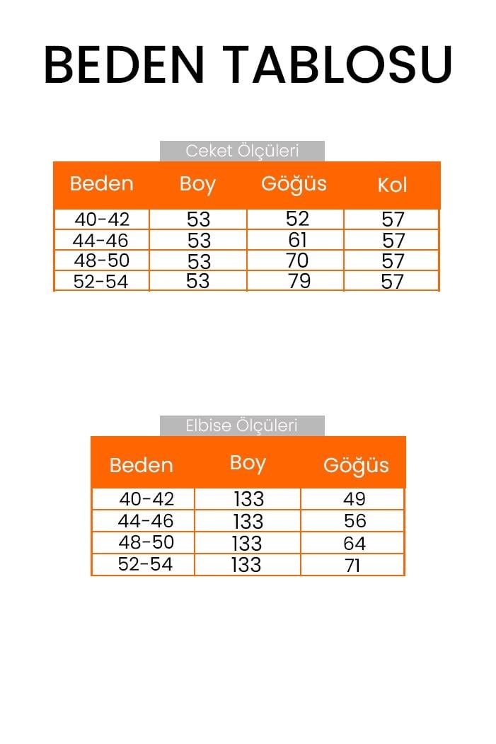 Elmina Ceket Elbise Scuba İkili Takım 1673 - Siyah