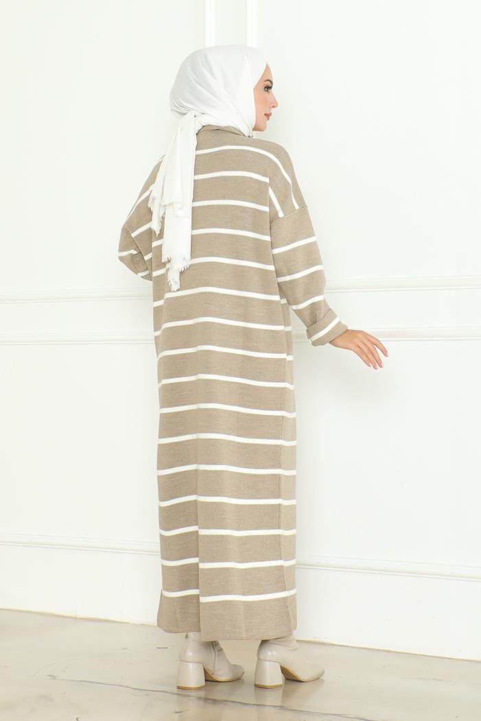 Ersila Triko Elbise 1132 - Taş