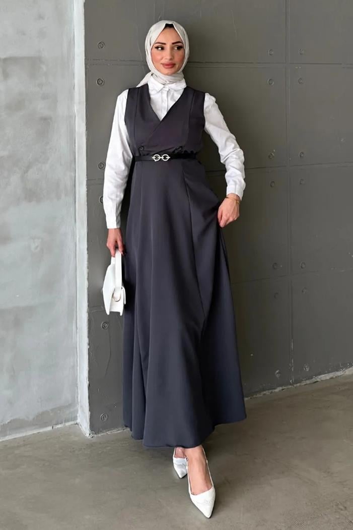 Erves Düğmeli Jile 1399 - Antrasit