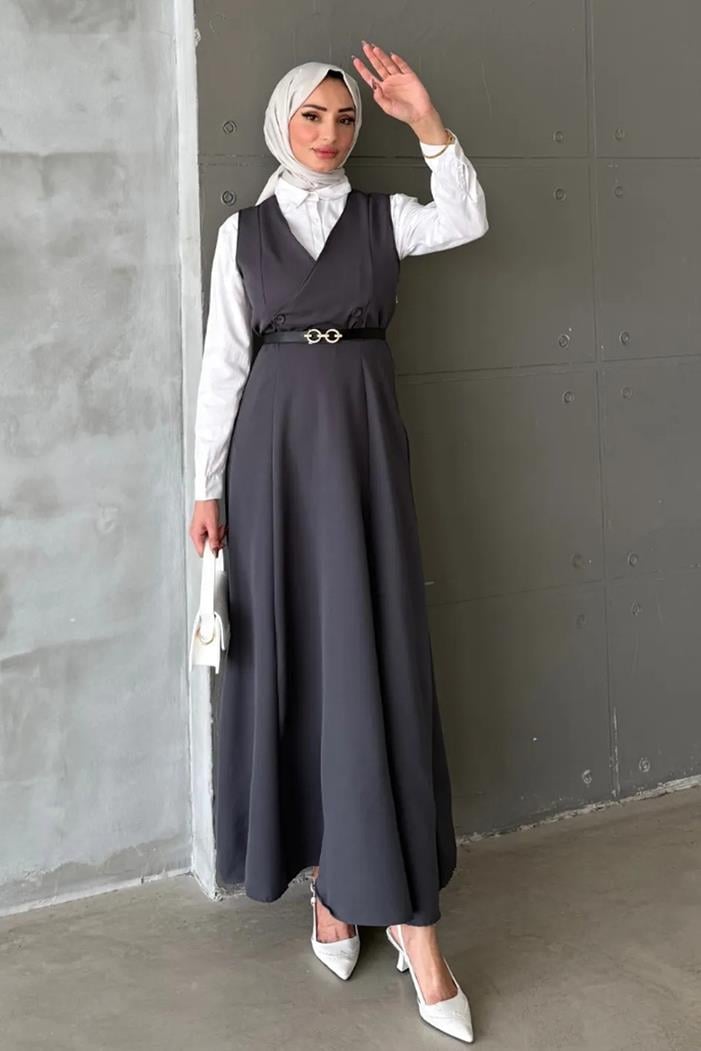 Erves Düğmeli Jile 1399 - Antrasit