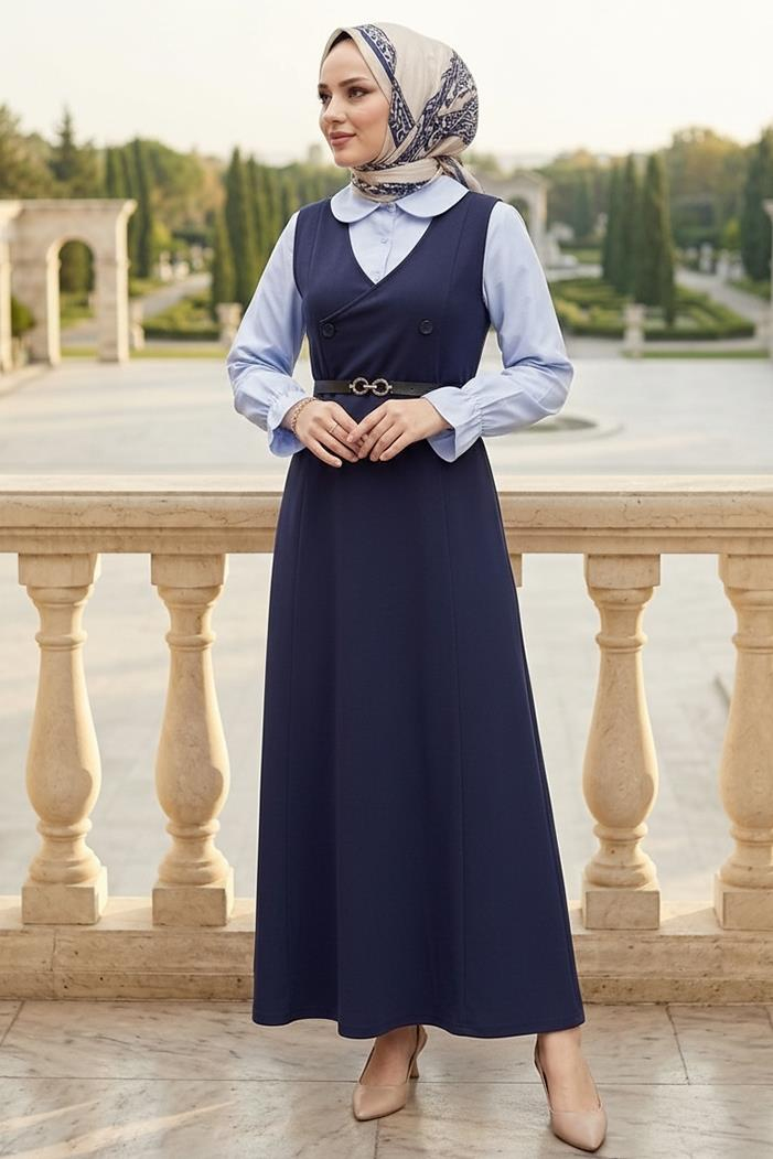 Erves Düğmeli Jile 1399 - Lacivert