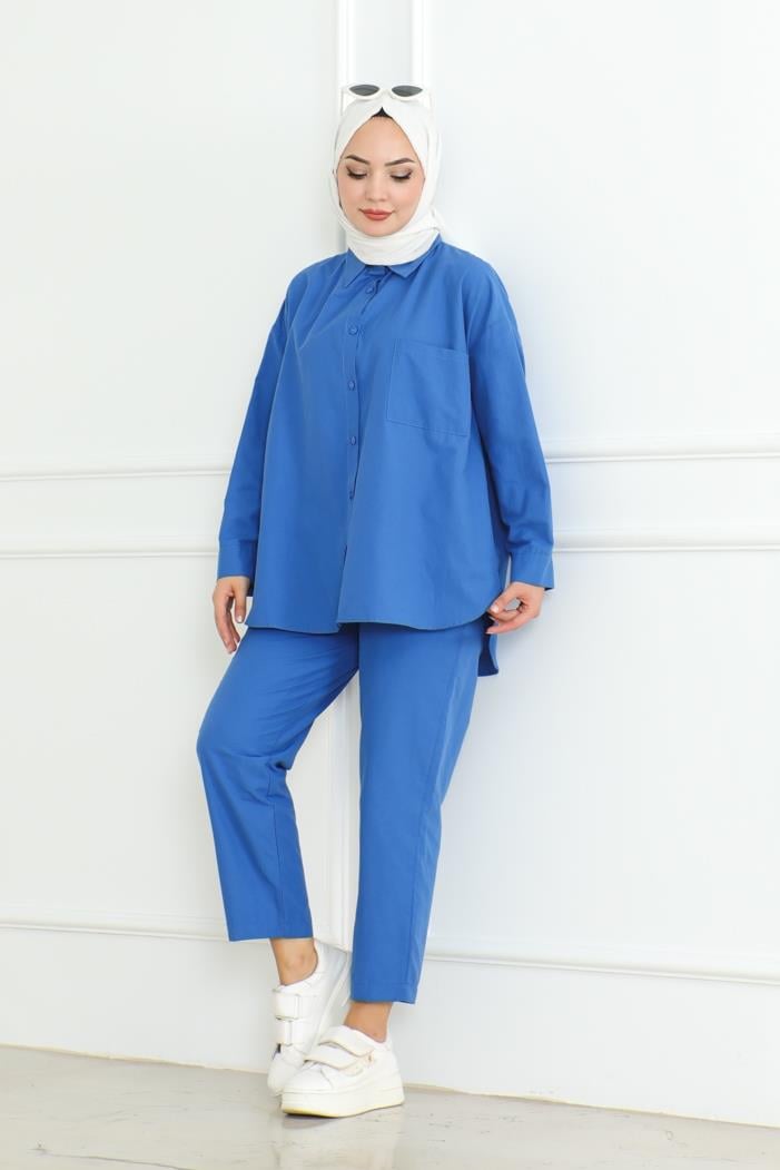 Gömlek Pantolon İkili Takım 1057 -İndigo