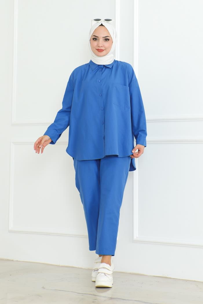Gömlek Pantolon İkili Takım 1057 -İndigo