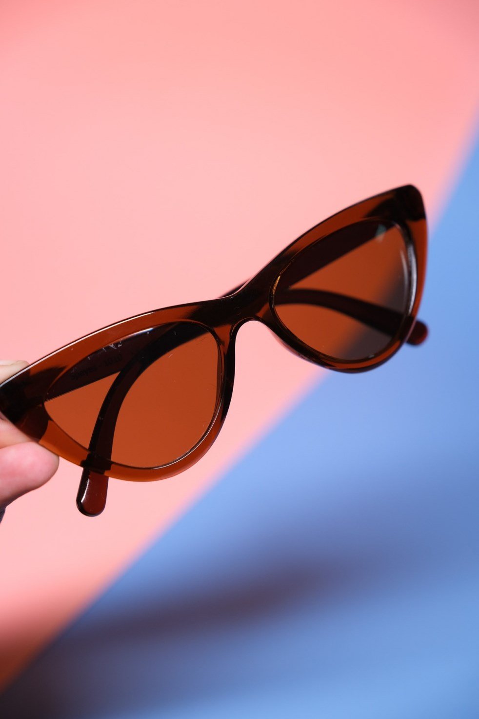 İnce Çerçeve Cat Eye Gözlük -Kahve