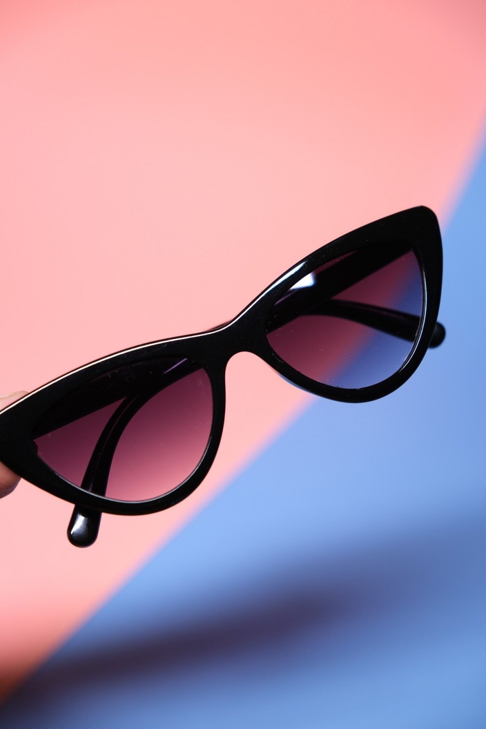 İnce Çerçeve Cat Eye Gözlük -Siyah