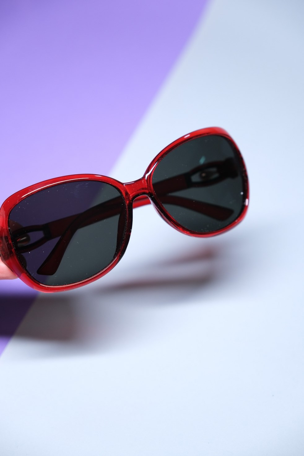 İnci Detay Oval Gözlük - Bordo